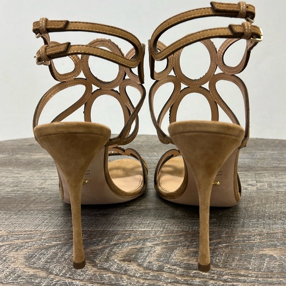 NEW Sergio Rossi FARRAH Crystal Embellished Caged Suede Heels EU 39 US 8.5 - Picture 2 of 14